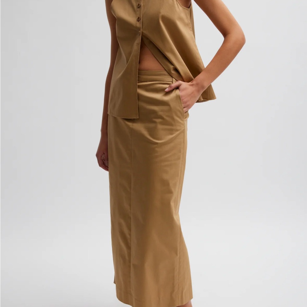 TIBI Chino Maxi Skirt NWOT size 8